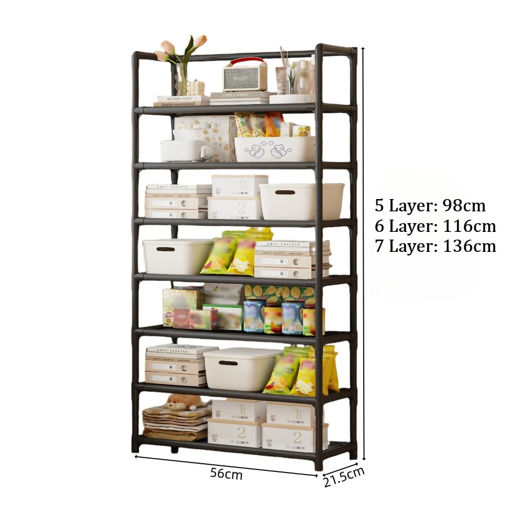 Multi Layer Shoe Rack Living Room Entrance Shoes Cabinet Non-woven Fabric Storage Shelf Floor Standing Dormitory Shoe Cabinet 6
