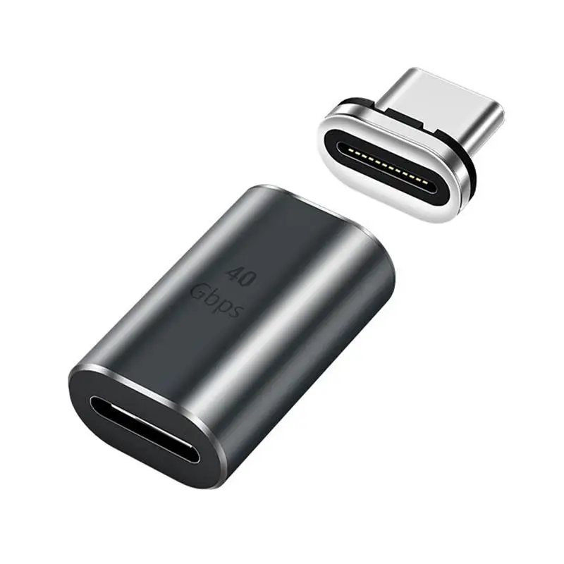 Magnetic USB C Adapter 24Pin Type C PD 100W Fast Charging Connector For Macbook Air Pro For Thunderbolt 3 40Gbp/s Converter type c to iphone converter