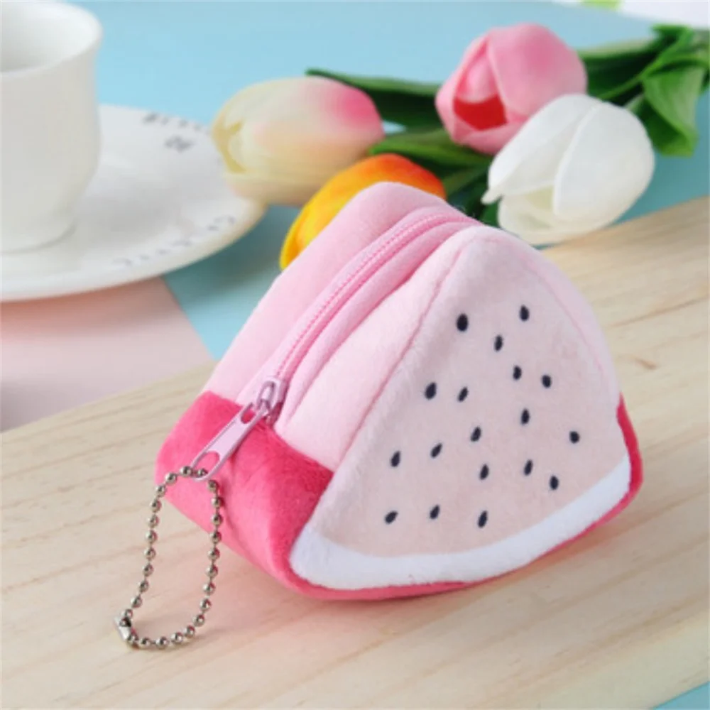 New Cute Fruit Wallet Plush Coin Purse Women Multifunction Change Purse Money Bag Coin Purse Cartoon Fashion Sweet Gift For Girl