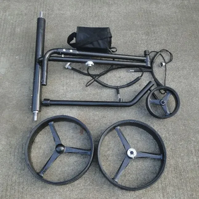 Black Carbon Fiber 3 Wheel High Quality Golf Trolley