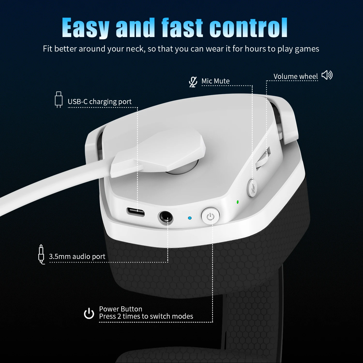 NUBWO G06 Dual Wireless Gaming Headset with Microphone and Bluetooth Connectivity