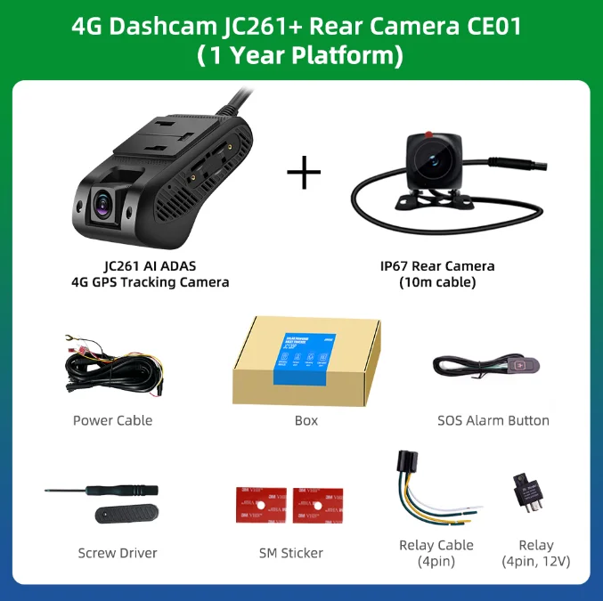 JIMIMAX JC261 4G ADAS GPS Dashcamera Wifi Hotspot 2 Live Stream