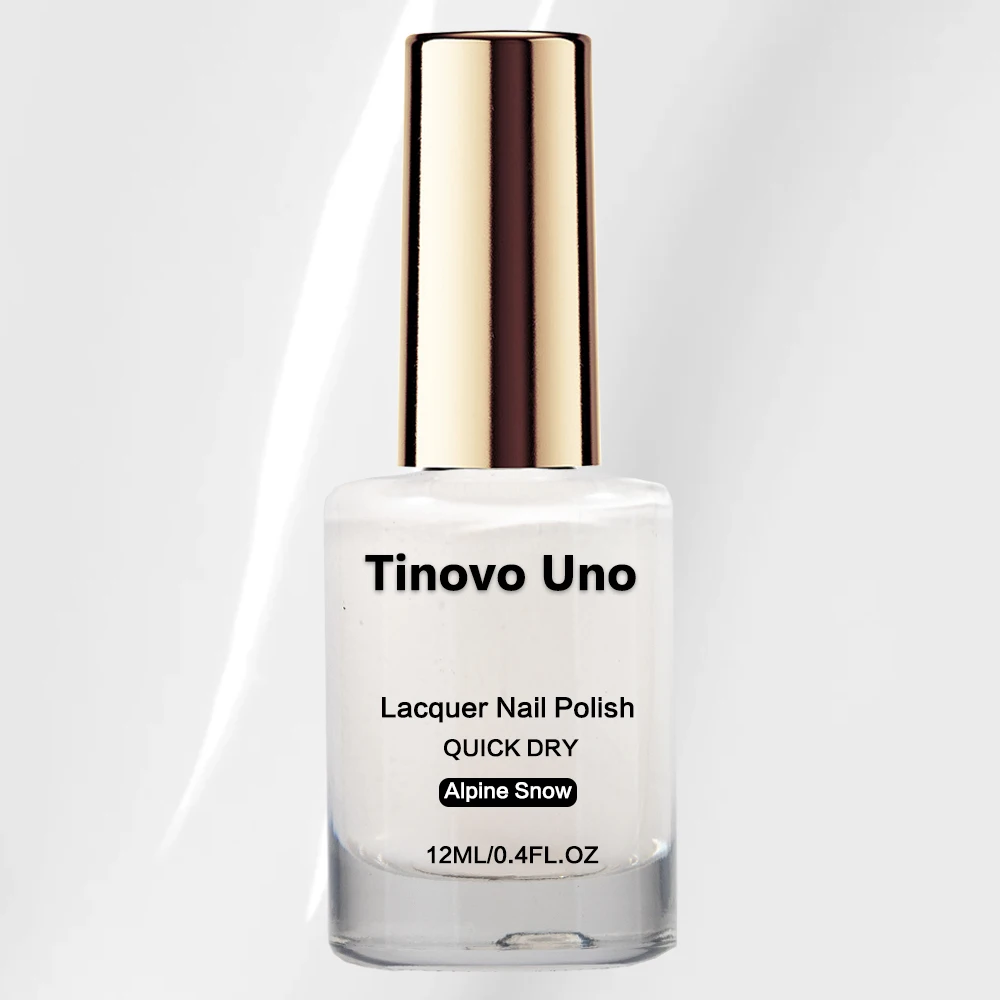 Tinovo Uno White Nail Polish Natural Dry Normal Nail Lacquer Strengthener Treatment Care 12ML Non-peeling Oil-based Nail Enamel 4