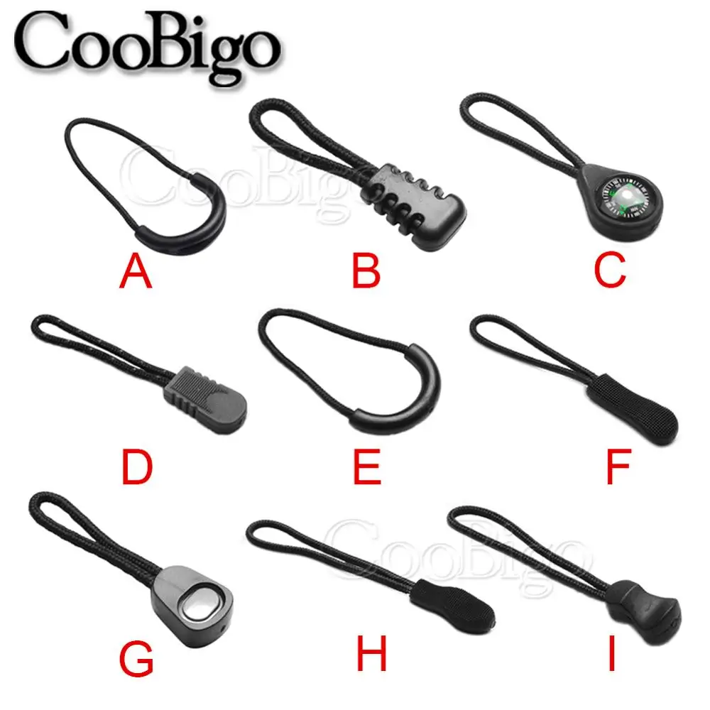 Zipper Pull Puller Fixer Zip Cord End Strap Lariat For Tactical Backpack Garment Apparel Bag DIY Head Rope Accessories CooBigo zipper clip