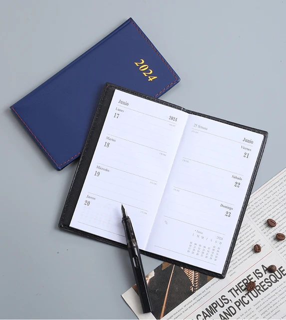 Pocket 2024 Agenda Book Mini A6 with Calendar Notebooks To Do List English  Notepad School Office - AliExpress