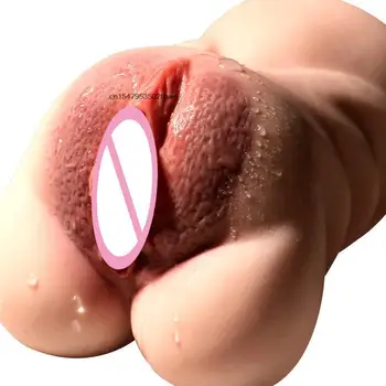 Real Vagina Anal Sex Toys for Men Realistic Vagina Artificial Pocket Pussy Sextoys Silicone Adult Product Male Masturbators Cup 1