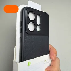 Luxury Leather Matte Back Cover for OPPO Reno14 (TP JT- Black)