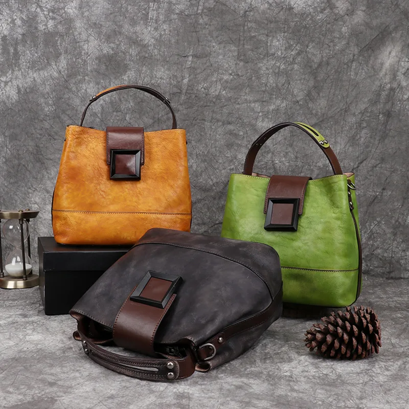 Shoulder Y2k One Bag Handbag Women's Tote Crossbody Genuine Leather New Fashionable Trendy Commuting Exquisite Classic Style