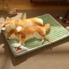 Calming Dog Beds for Small Large Dogs Luxury Dog Mat with Pillow Removable Cover Foam Pet Mat Cushion Sleeping Beds Soft 2
