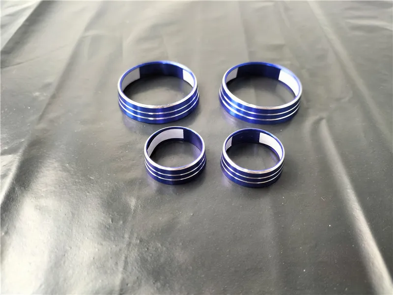 4PCS Aluminium Legierung Für 2015-2019 Kia Sportage MK4 Zentrale Steuerung Klimaanlage Wärme und Lautstärkeregler Schalter taste Abdeckung – Detail 5