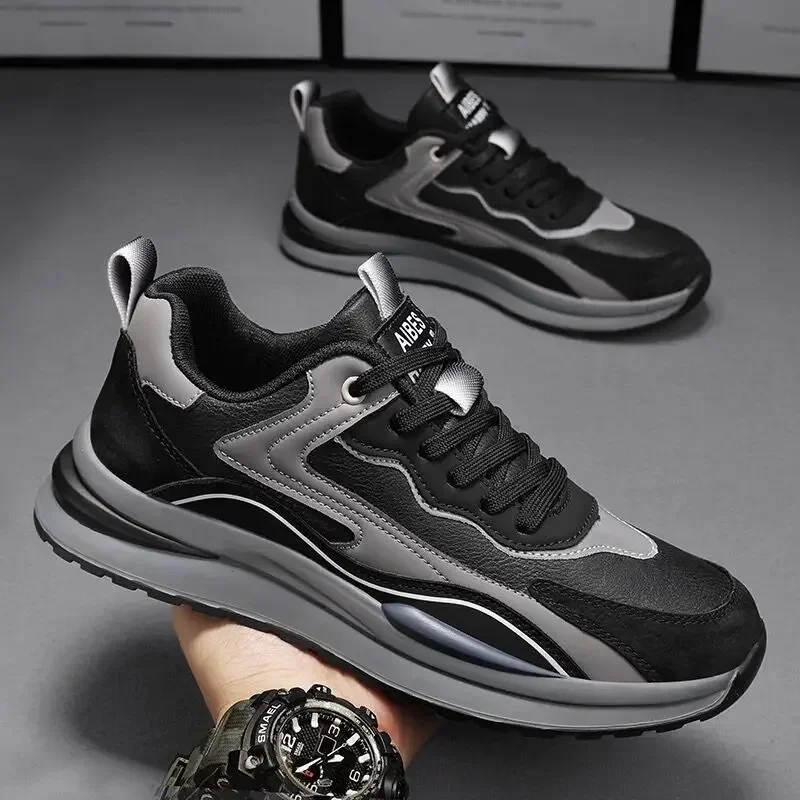 

Forrest Gump Men's Shoes Summer Breathable Leather Shoes Men's Sports Shoes Versatile Thick Sole Casual Dad Trendy