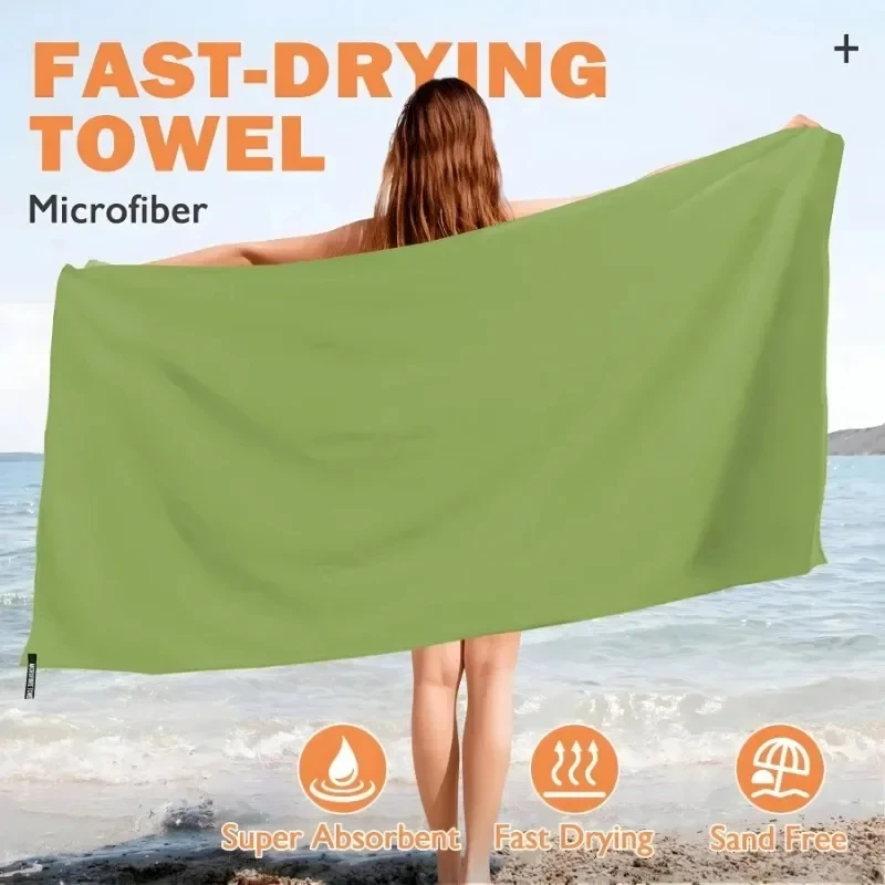 Oversized Beach Towel for Men Women Quick Dry Soft Microfiber
