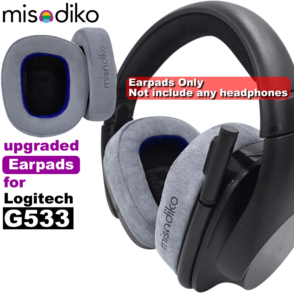 

misodiko Headband/ Upgraded Ear Pads Replacement for Logitech G533 Gaming Headset Earpads