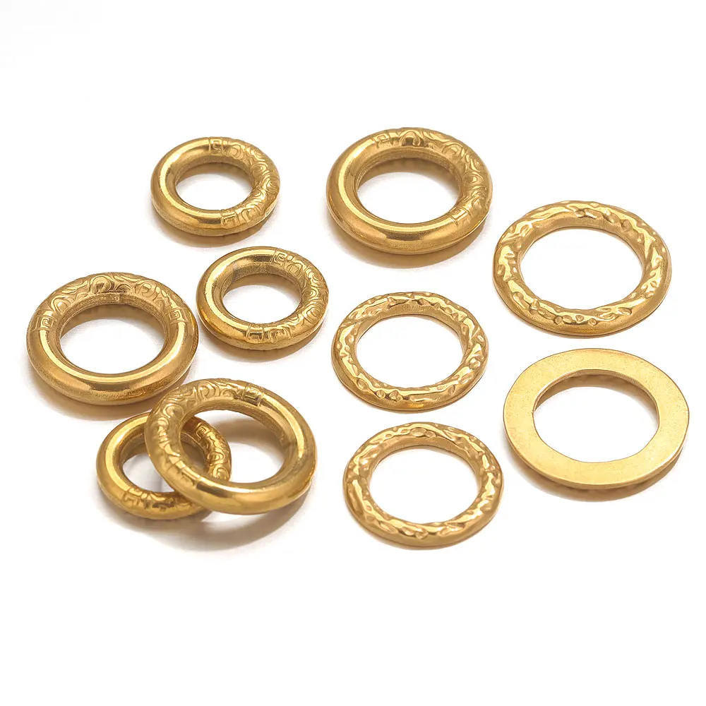 5 Stück Edelstahl Cirque Ring Connector Cahrm Round Closrd Ring Ohrring Herstellung Zubehör Anschlüsse DIY Schmuckzubehör – Detail 1