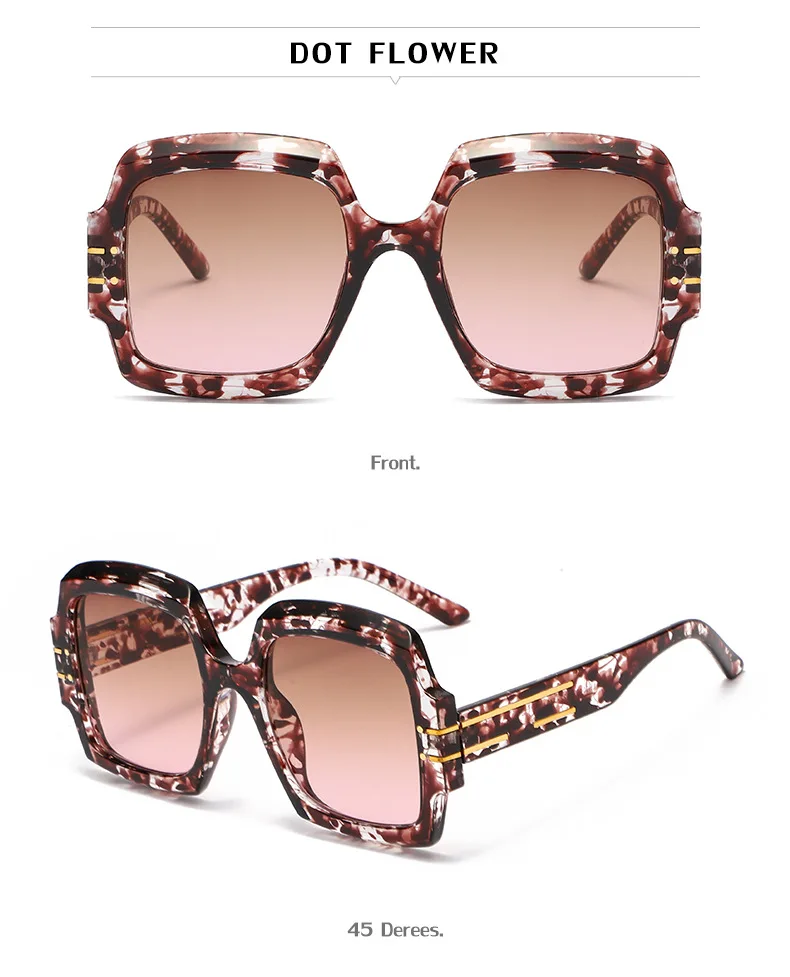Vintage Oversized Sunglasses For Women Quality Black Gradient_voghion.com