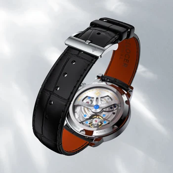 AGELOCER Original World Time Watch Men's Luxury Business Formal Automatic Mechanical Watch Birthday Gift for Men 4