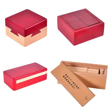 Unlock Wooden Brain Teaser Puzzle Opening Puzzle Box Luban Lock IQ Puzzle Mind Brain Teaser 3D Wooden 3D Wooden Puzzles 1