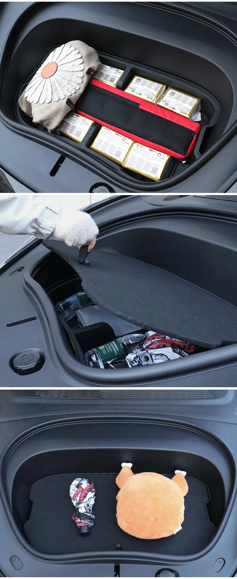 For Tesla New Model 3 Highland 2024 2025 Front Trunk Storage Box Front Organizer