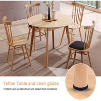 4/8/20pcs 19/25mm Furniture Sliders Pads With nails Glides Sliding Block Table Chair Leg Mat Carpet Hardwood Floor Protector 3