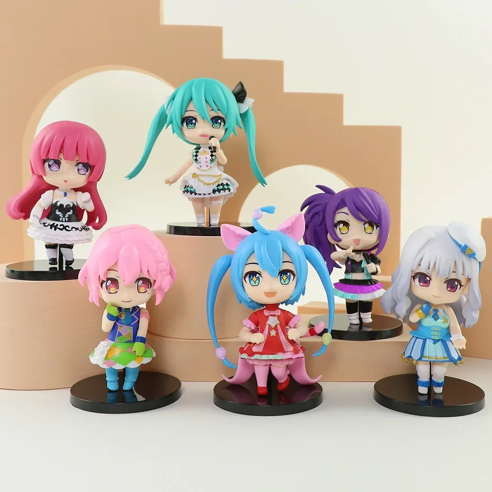 Nuovo Casuale 1 Pz Hot Anime Hatsune Miku Action Figures Megurine Casio Music Girls Pink Cherry Deep Sea Sister Model Giocattoli Per Bambini Regalo