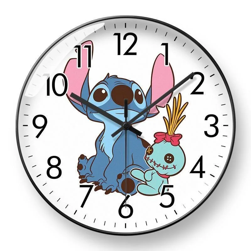 Ｄｉｓｎｅｙ　stitch　WALL CLOCK　２種 Disney Stitch Wall Clock Bedroom Cartoon Wall Clock Stitch