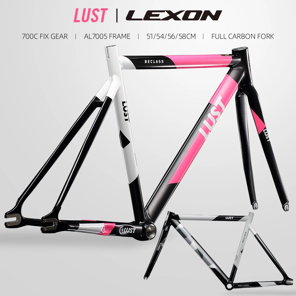 FIXED GEAR FRAMESET AL7005 EXTRA LIGHT TRACK FRAME SET/SINGLE SPEED ROAD BIKE FRAME WITH CARBON FORK BICYCLE