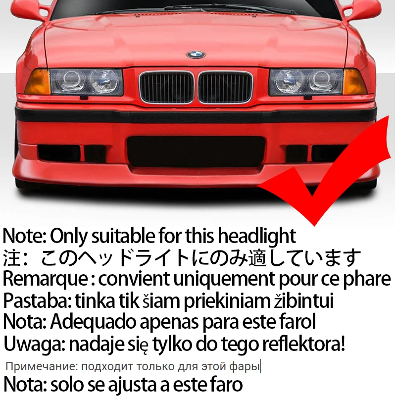 Для BMW 3 серии E36 316i 318i 320i 323i 325i 1990-2000 Retrofit DTM M4 Style светодиодный набор колец с кристаллами ангельскими глазами (art.: 3920bcbd8f353) - 3920bcbd8f353