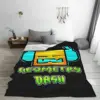 Video Game Geometry Dash Blanket Soft Warm Flannel Throw Blanket Plush for Bed Living room Picnic Travel Home Couch 3