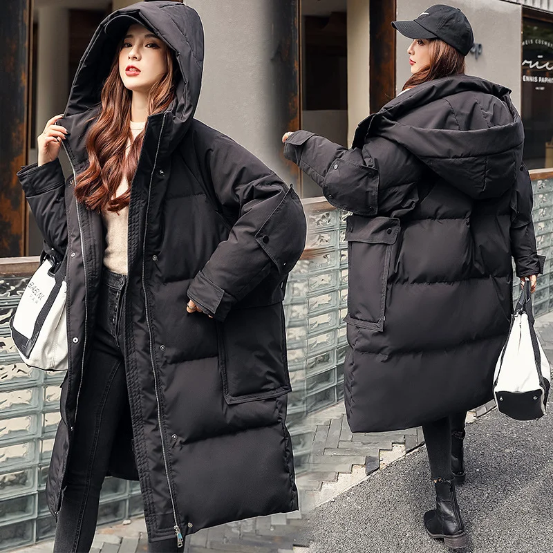 2023 Down Jackets for Women Woman Jacket Outerwear Coats 90% White Duck Oversize Loose Casual Fattening Thickening Coat Winter