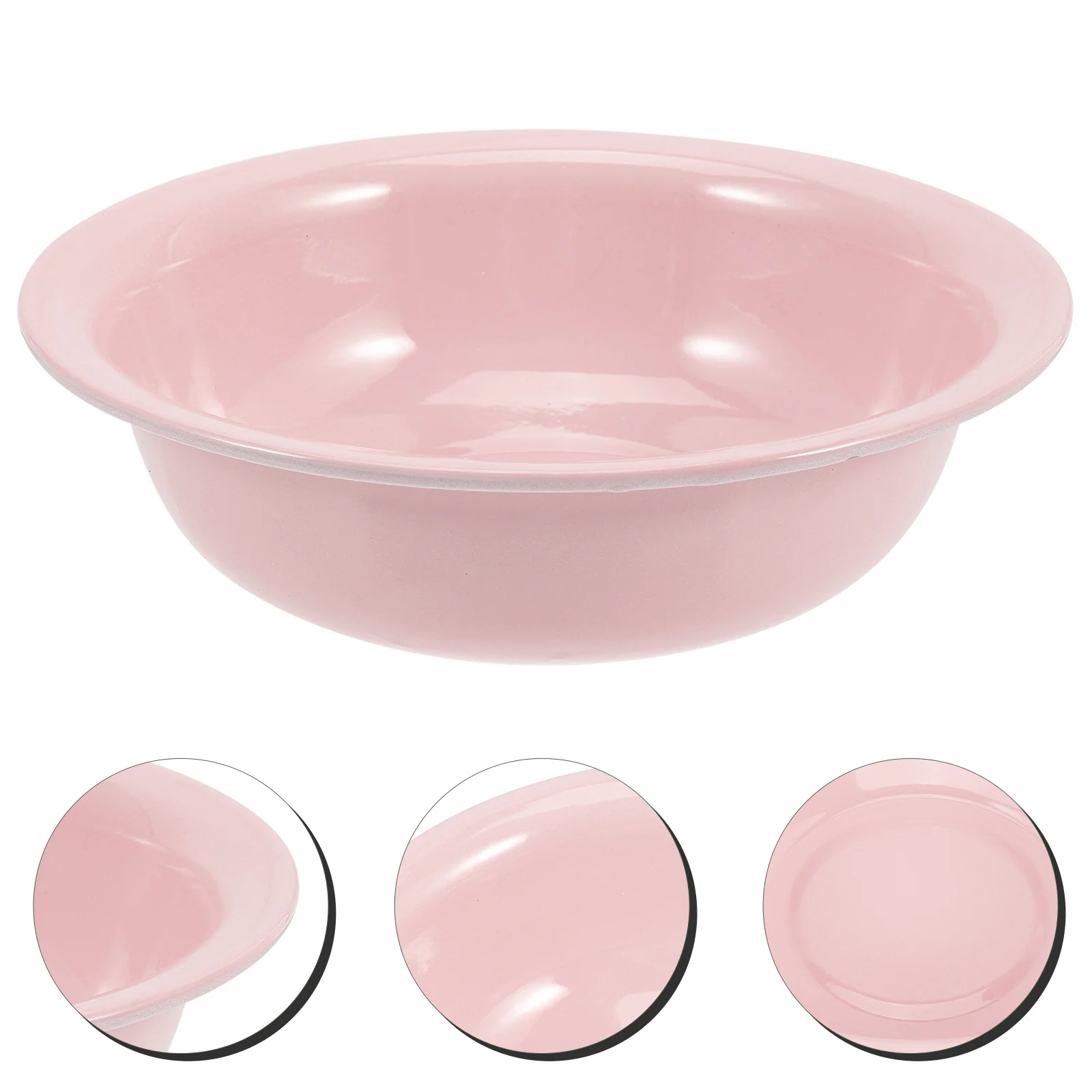 

Enamel Soup Retro Household Enamelware Fashioned Wash Vintage Soup Bowl Decorative