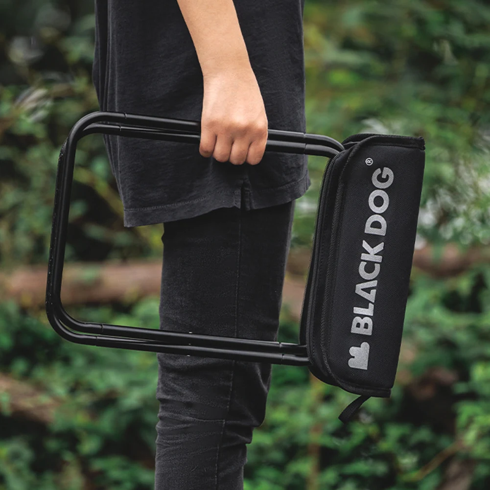 BLACKDOG Outdoor Folding Stool High Load-Bearing Beach Folding Chair 600D Lighweight Picnic Chair for Camping Fishing Hiking Use