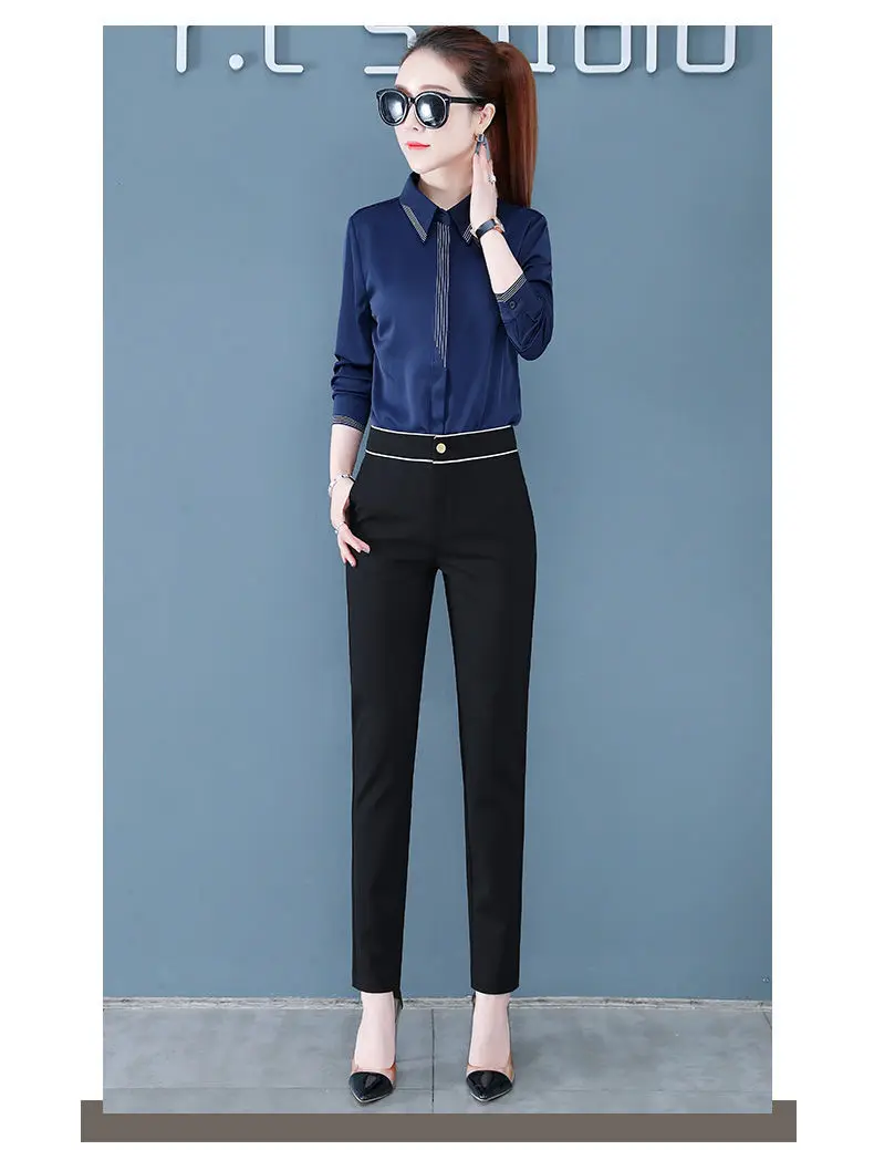 leggings Fashion casual pants women's high waist, versatile, slim and slim, Harlan pants, pop pants capri trousers