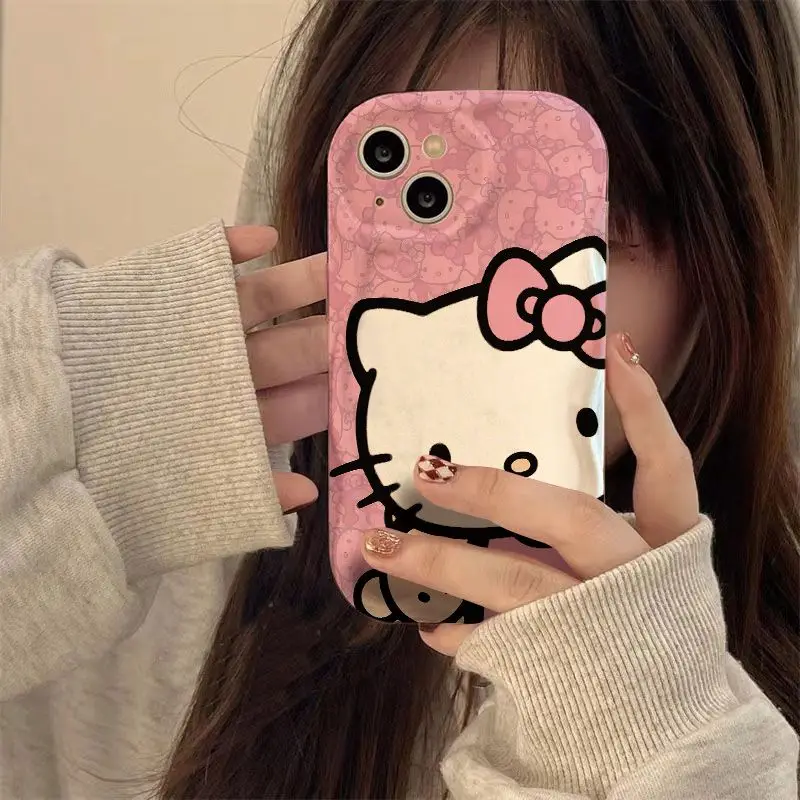 ハローキティ 携帯電話ケース ピンク　ミニ ハローキティ - BLACKPINK ジス愛用 キティちゃんiPhoneケースの