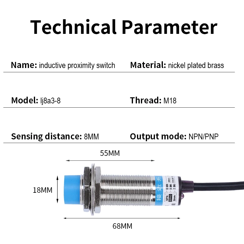 LJ18A3-8-Z/BX LJ18A3-8-Z/BY Proximity Switch Inductive Proximity