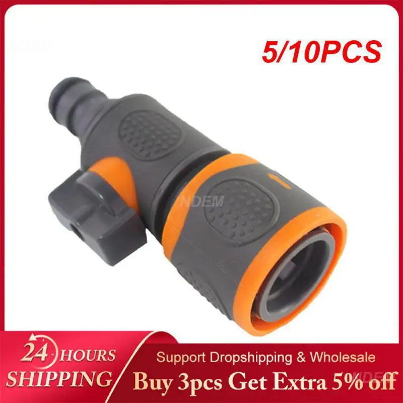 

5/10PCS Valve Connector Through Horticultural Garden Tools Quick Coupling Switch Valve Plastic Garden Irrigation System