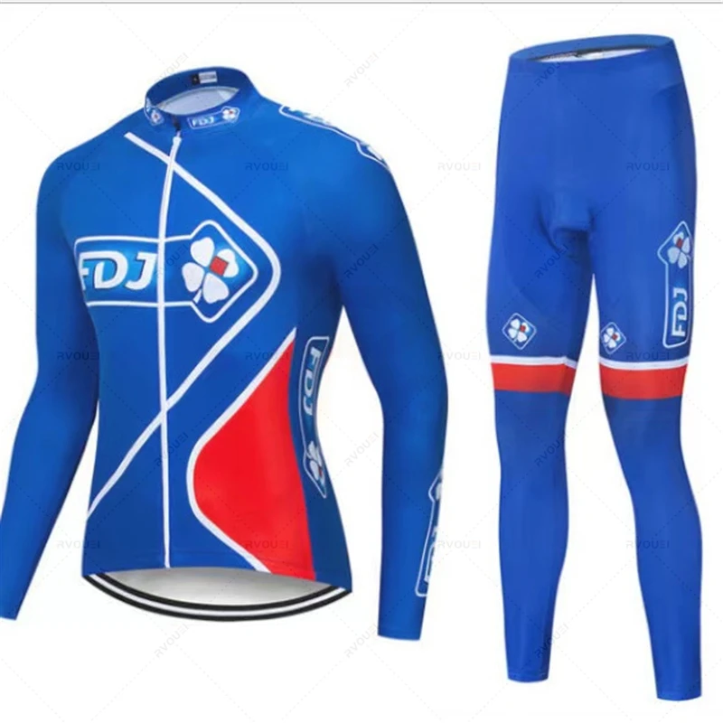 Fdjプロ2023秋チームサイクリングジャージ19Dよだれかけセットmtb制服