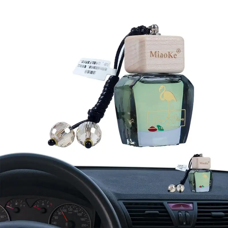 Bottiglie Di Profumo Per Auto Vuote Diffusori Per Auto Con Ornamento Di Bottiglia Di Legno Di Vetro Con Cordino Ciondolo Per Bottiglia Di Profumo Vuot