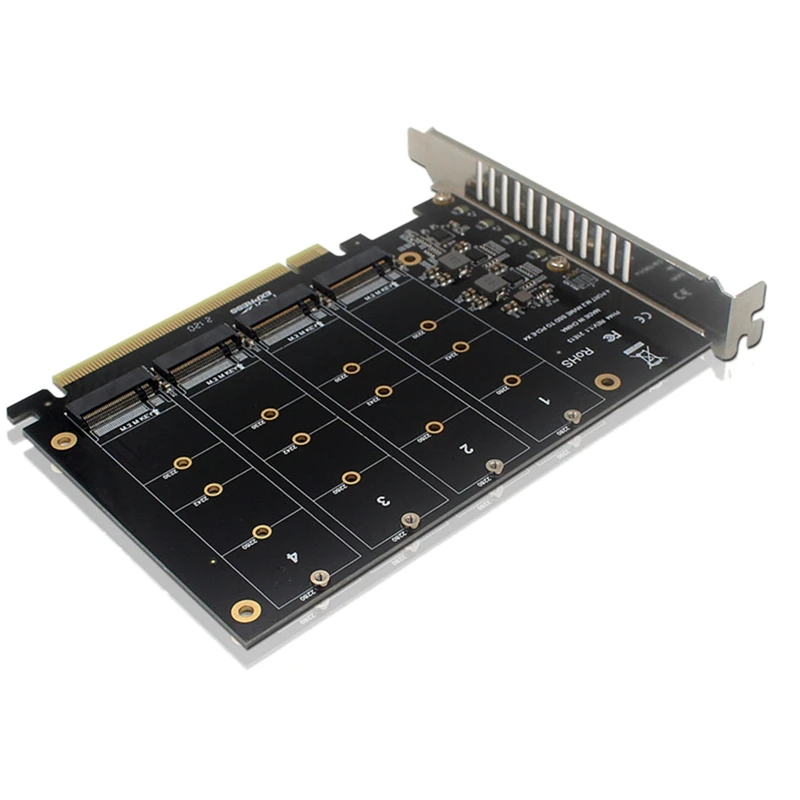 

PCIE к NVME 4 Bay M.2 M ключ Тип SSD к PCIE16X карта адаптера расширения