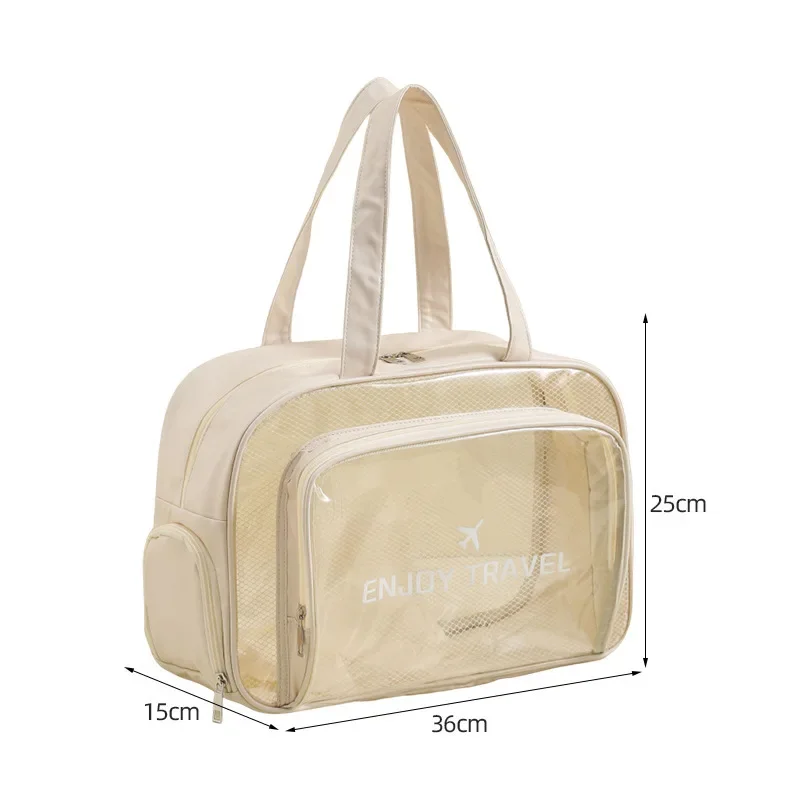 Large Capacity Fitness Bag Transparent Swimming Travel Shoe Compartment Handheld Beach Bag Wet And Dry Separation Toiletry