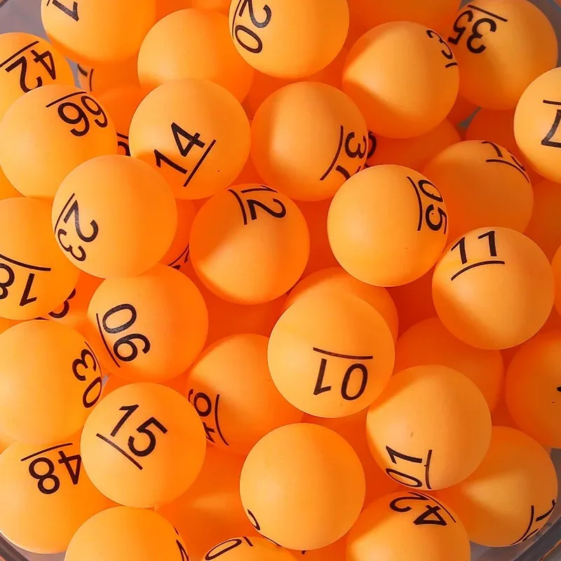 100pcs/bag Colorful Numbers Ping Pong Balls 40mm Table Tennis Mixed Colors Balls for Entertainment Lottery Family Games Activity