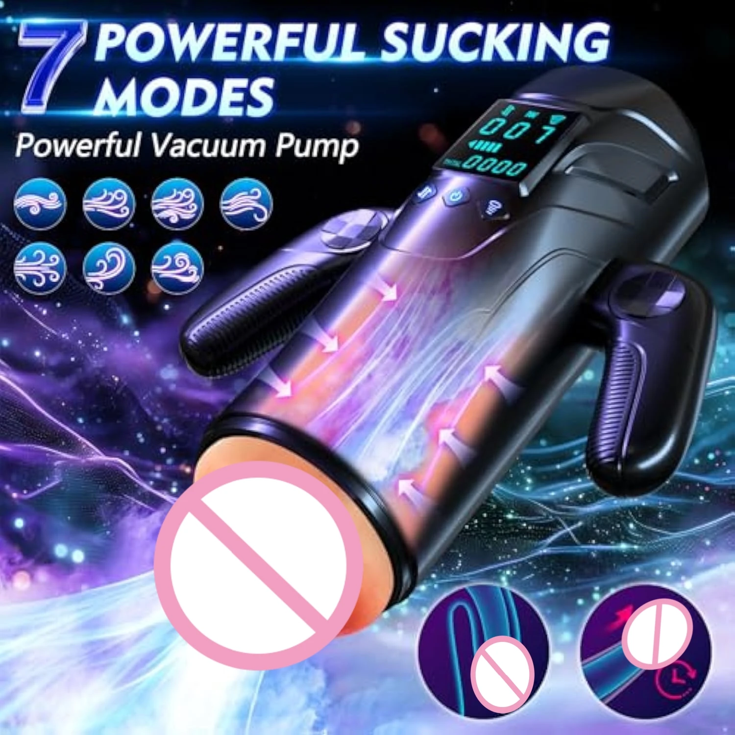 Automatic Male Masturbator Vagina Masturbation Pocket Pussy 7 Sucking & 7 Thrusting & 7 Vibrating Penis Pump Sex Toys For Men_voghion.com