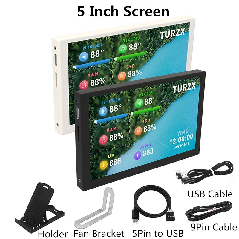 Polegada Ips Tipo-c Tela Secundária Computador Cpu Gpu Ram Hdd Monitor Usb Display Livremente Aida64 Mini Monitor Win 10 11 8.853.5 - Imagem 6