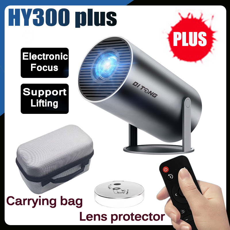 DITONG HY300 Plus HD Projector portatil 4K 1280x720P Android  LED Video Home Theater Cinema Phone mini Proyector Movie HY300 pro