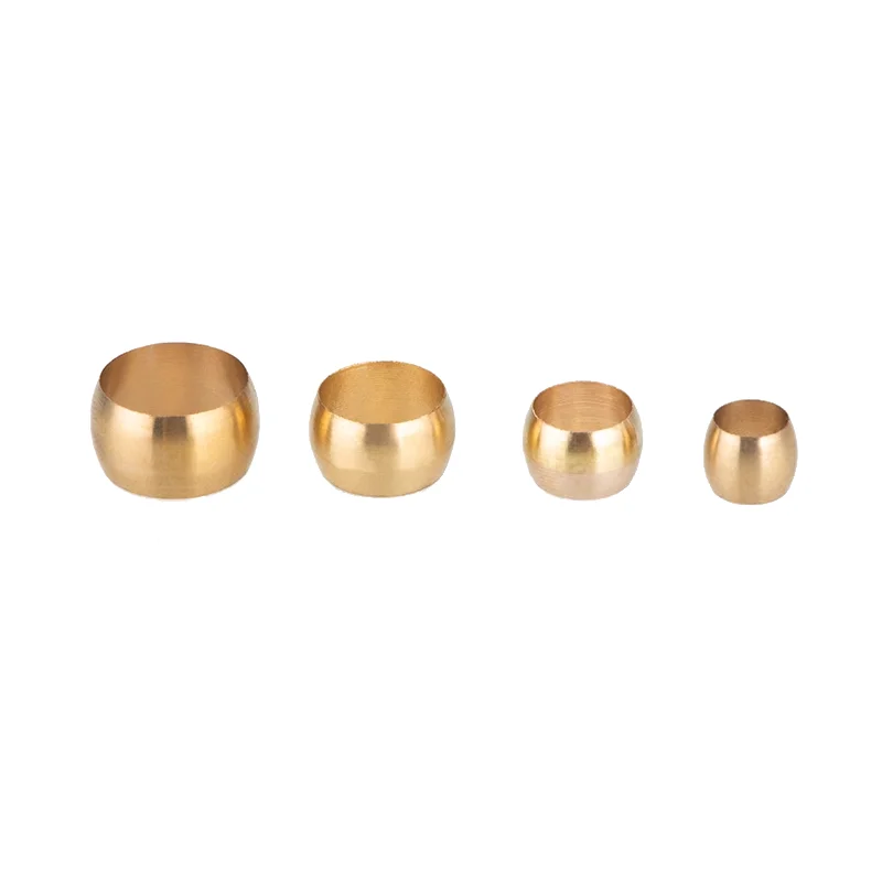 3mm 4mm 5mm 6mm 6.35mm 8mm 10mm 12mm 14mm 16mm ID Brass Fit Compression Sleeve Fitting Sleeve Ferrule Ring 20Pcs/Lot Hose Pipe Fitting Pipe Fitting Water Pipe Fitting