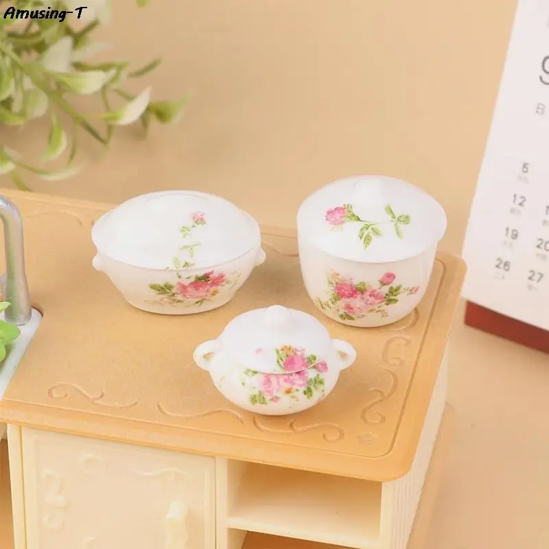 

1 Набор 1:12 миниатюрный кукольный домик, кулинарный суп, чашка для тушения с крышкой, модель посуды, кухонный декор, игрушка, аксессуары для кукольного домика