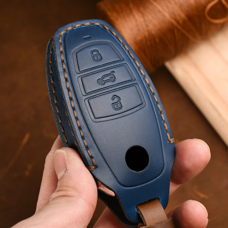 3Button Car Key Case Cover Key Bag for Vw Touareg Car Styling L2032 Keyless Entry Smart Accessories Keychain Car-Styling