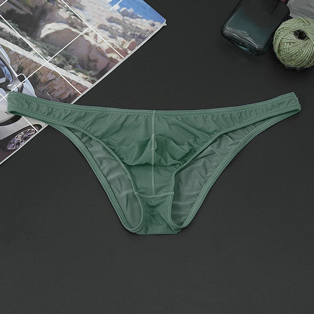 Men Sexy Briefs Low-rise See-through Bulge Pouch Underwear Breathable Underpants Lightweight Comfortable Panties Club Sleepwear 10pcs sexy men underwear low rise printing thongs breathable t back jockstrap gay g strings mens briefs cuecas bikini sleepwear