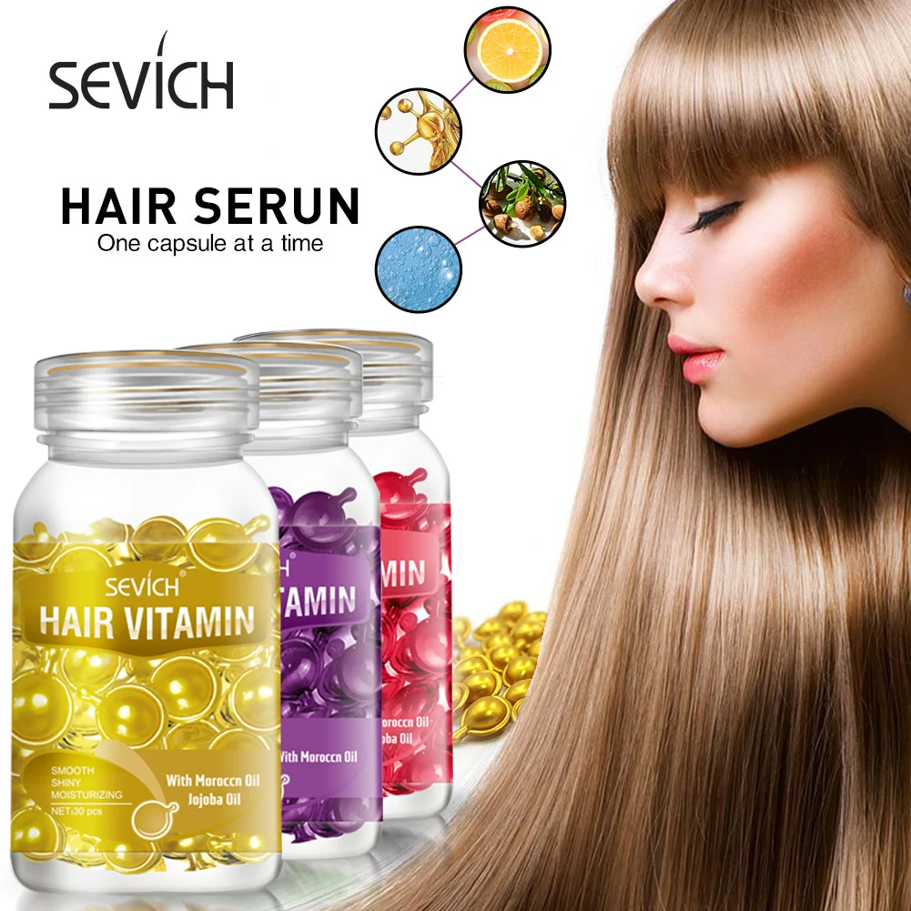 Sevich Pro Olio Di Cheratina Complesso Capelli Vitamina Capsule Olio Siero Per Capelli Setoso E Lucido Marocchino Nutriente Olio Per Capelli Riparazio