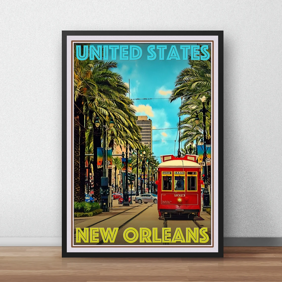 Новый Орлеан Соединенные Штаты ретро винтажный стиль постер для путешествий HD Печать на холсте с печатью домашний декор настенная живопись (без рамки)