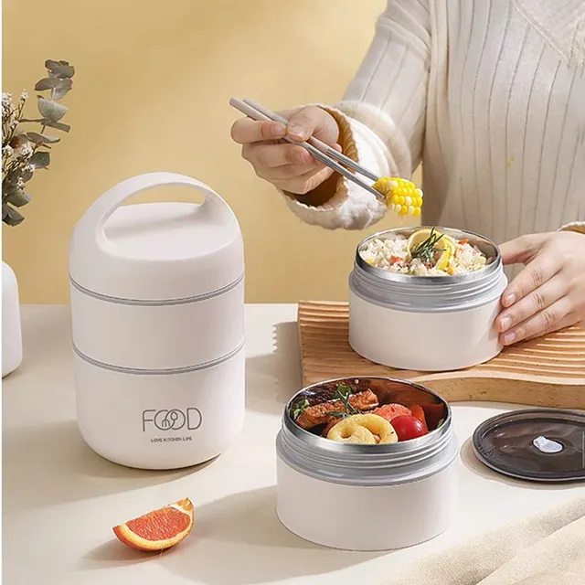 Contenitori Acciaio Inox 304 Per Pranzo - 3 Misure (660/1040/1590 Ml) A Prova Di Perdite - Foto 4